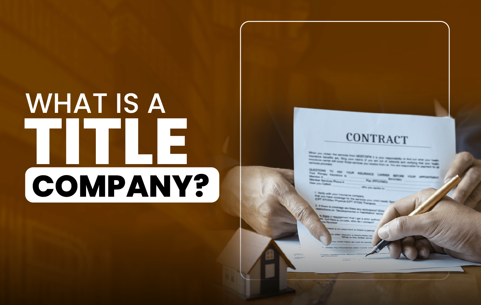 Do you know what the work of a title company is?